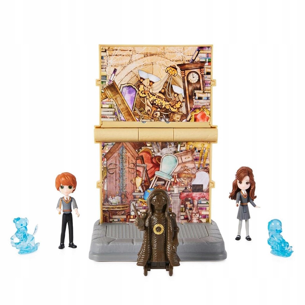 Foto 1 Escenario Sala de los Menesteres. Harry Potter Wizarding World Magical Minis. Hermione y Ron 