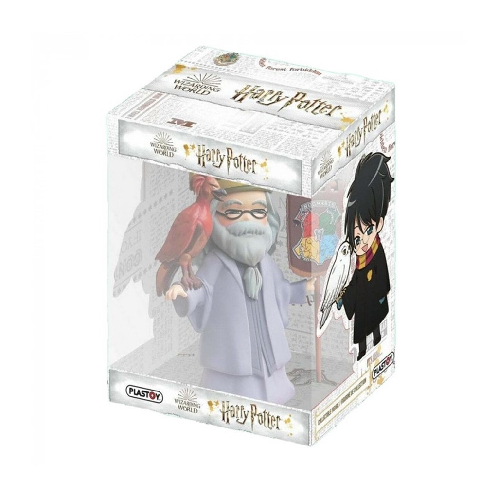 Foto 1 Figura Albus Dumbledore y Fumseck y estandarte Hogwarts Plastoy. Harry Potter 15 cm