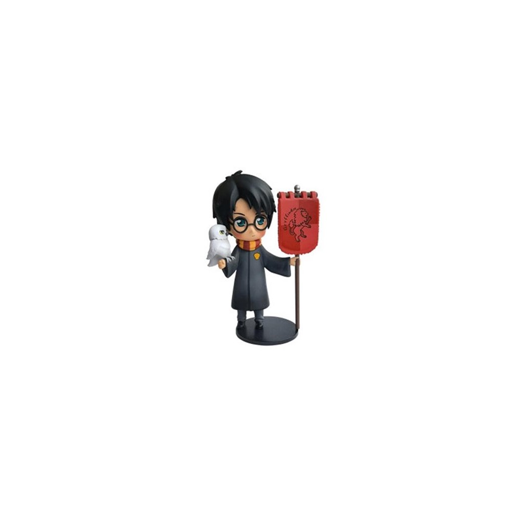 Foto 1 Figura Harry Potter con Hedwig y banderola Griffindor