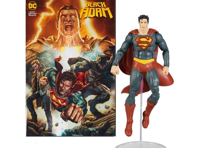 Figura Superman + Comic Black Adam DC Comics 