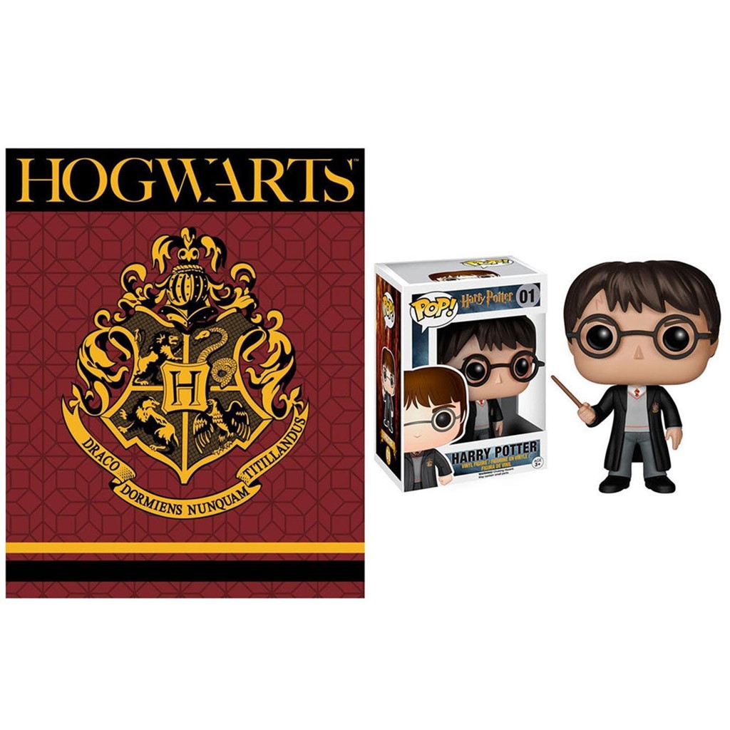 Funko Harry Potter Harry Potter 01 + manta Hogwarts 120x150cm - Ofertas