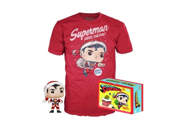 Funko POP Tees Superman holiday edition